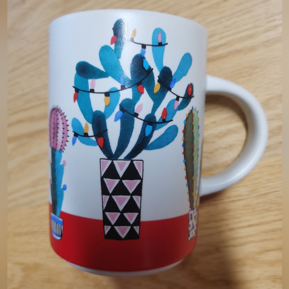 Starbucks Holiday Desert Cactus Christmas Tree Mug 2017 12 oz
